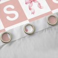 thumbnail image 4 of Erosebridal Girls Pink Bows Curtains Pack of 2 (42x84 Each),Classic Checkered Pattern Letter S Print Curtains Blackout For Kids, 4 of 7