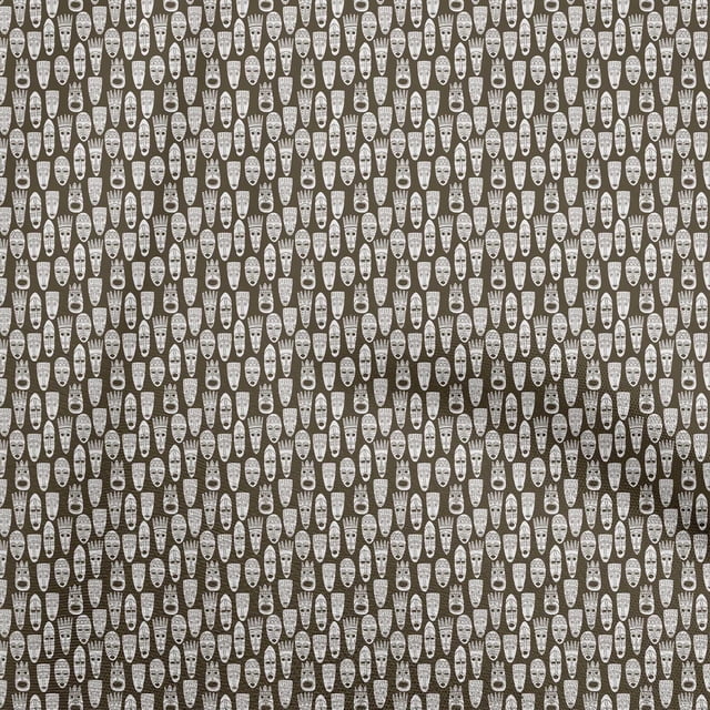 oneOone Popeline de Coton Sergé Tissu Brun Foncé pour Masque Robe Tissu Imprimé au Mètre 56 Pouces de Large