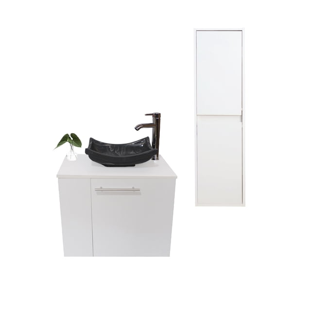Combo De Gabinete Para Baño Lavamanos Y Monomando Derecho + Gabinete Organizador Garnier