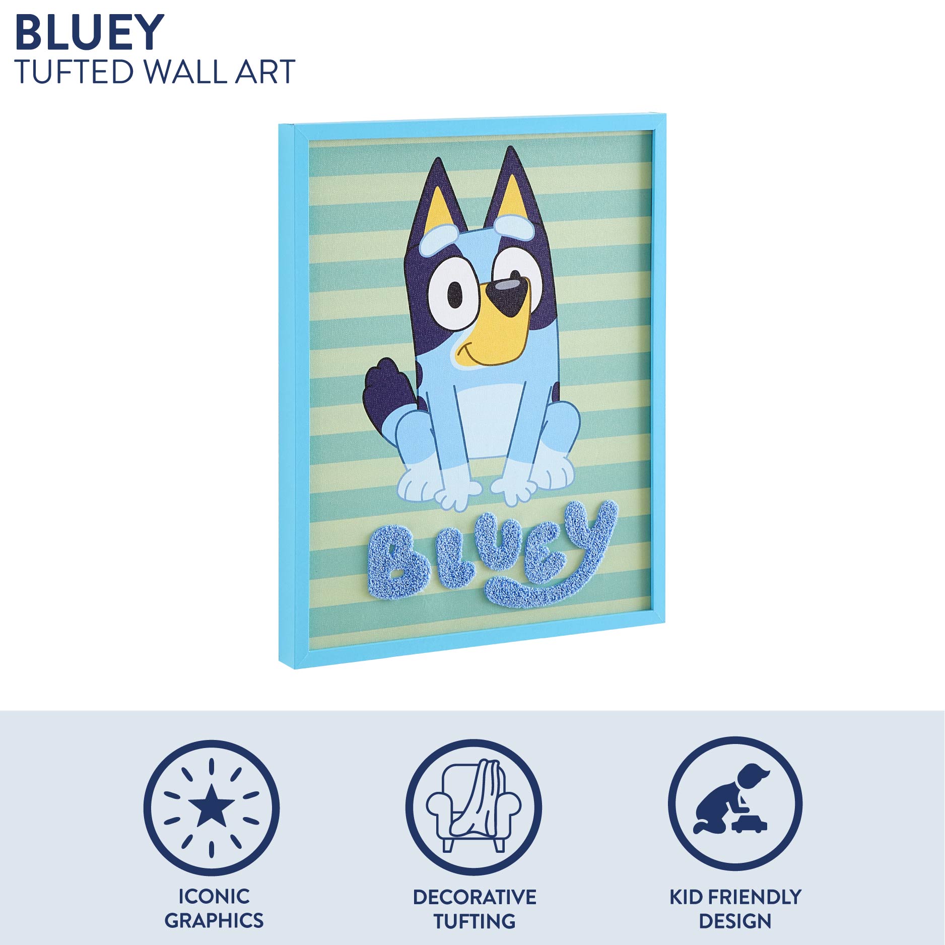 Bluey Tufted Wall Décor for Kids Room, 16" x 20"