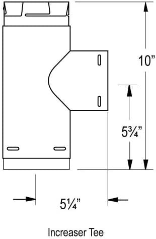 4" Pelletvent Pro Increaser Tee Clean-Out Cap, Stainless