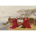thumbnail image 2 of Alfred-Charles Weber 24x18 Gold Ornate Framed and Double Matted Museum Art Print Titled - Teatime on the Balcony, 2 of 4