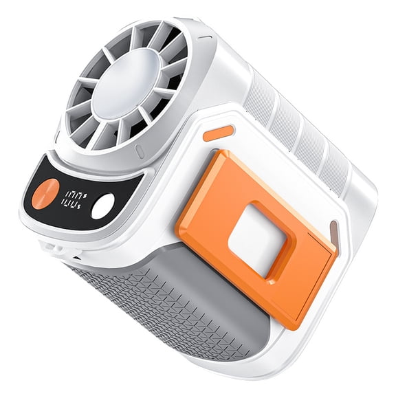 Portable Ice Cooling Waist Hanging Fan, Personal Outdoor Fan with Strong Wind, Rechargeable Mini Cooling Fan for Camping Hiking Fishing
