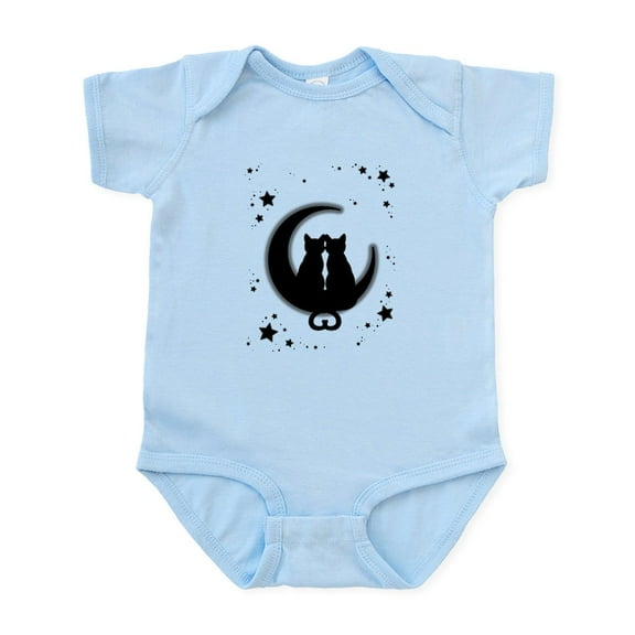 CafePress - Moon Cats Body Suit - Baby Light Bodysuit, Size Newborn - 24 Months