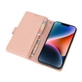 thumbnail image 6 of Feishell Sparkle Case For iPhone 15 Plus, Women Wallet with Card Holder, Glitter Bling Flip PU Leather Magnetic Kickstand Zipper Purse Case Wrist Strap For iPhone 15 Plus, pink, 6 of 9