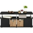 thumbnail image 4 of Furinno JAYA Utility Design Coffee Table, Americano, Stainless Steel Tubes, 4 of 6