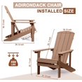 thumbnail image 6 of Royalcraft Adirondack Chairs, Outdoor Weather Resistant Plastic Fire Pit Chairs, 350 LBS Patio Adirondack Chair for Easy Assembly, Teak, 6 of 9