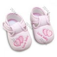 thumbnail image 1 of Lovely Newborn Infant Baby Girl Double Heart Shoes Sneaker Anti-slip Soft Sole Breathable Prewalker, 1 of 2