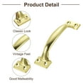 thumbnail image 4 of Uxcell 8Pcs 4.72" Gate Handle with Screw for Kitchen Closet Door, Gold, 4 of 6