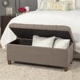 thumbnail image 4 of Homepop Home Decor | Tufted Ainsley Button Storage Ottoman Bench with Hinged Lid | Ottoman Bench with Storage for Living Room & Bedroom, Brown, 4 of 14