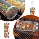 thumbnail image 2 of 2 pcs BBQ Acero Inoxidable Rolling Grilling Basket Grill Mesh Camping Barbecue Rack, 2 of 4