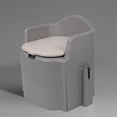 thumbnail image 1 of Bedside Potty Chair, Sturdy Frame Soft EPP Large Weight Capacity Easy Cleaning Non Slip Bedside Commode Toilet Chair with Solid Hollow Bucket for Pregnant Women, 1 of 7