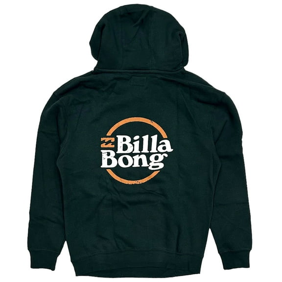 Billabong Men's Daydream Retro Vintage Distressed Graphic Hoodie Sweatshirt (Small, Forest Green)