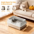 thumbnail image 5 of Stainless Steel Cat Litter Box with Cat Litter . 60*40*22CM., 5 of 6