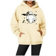thumbnail image 2 of VBARHMQRT Sweat à Capuche pour Femmes, Col Rond Décontracté avec Poche Imprimée, 2 of 3