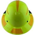 thumbnail image 5 of DAX Fiberglass Composite Hard Hat - Full Brim High-Viz Lime with Reflective Yellow Decal Kit Applied, 5 of 6