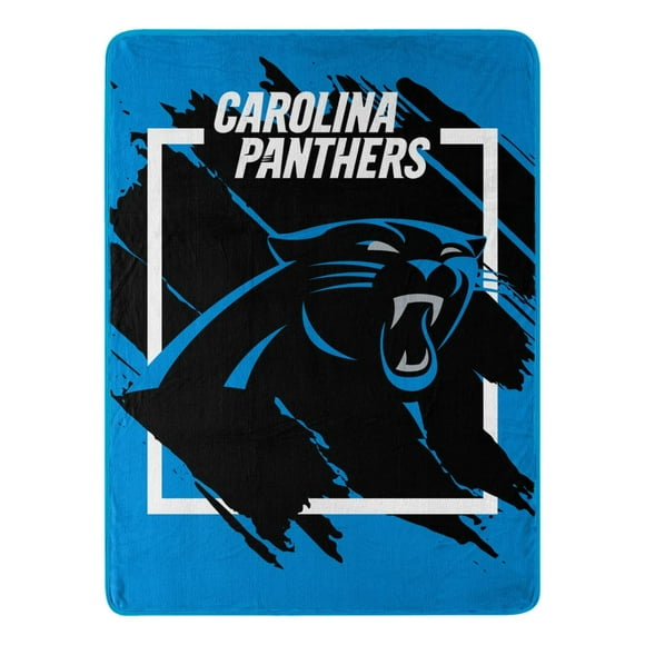 Carolina Panthers Couverture 46x60 Micro Raschel Design Dimensionnel Roulé