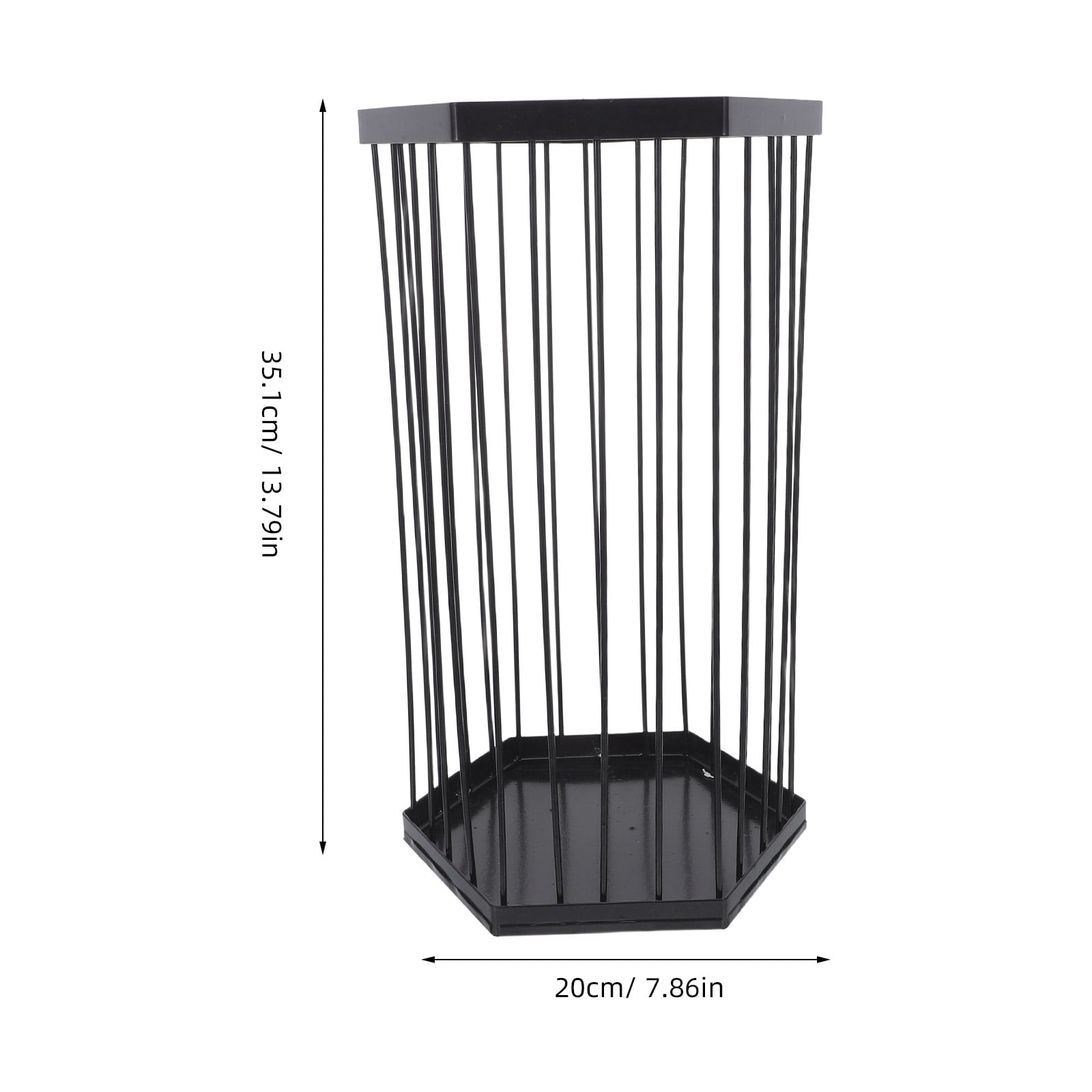 ETHZZLE Black Metal Umbrella Stand Rack for Indoor Entryway with Sturdy Iron Frame and Spacious Storage