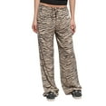 thumbnail image 2 of Musuos Women Casual Wide-Leg Long Pants Stripe/Zebra Pattern/Leopard Print Drawstring Elastic Waist Trousers Spring Summer Sweatpants, 2 of 7