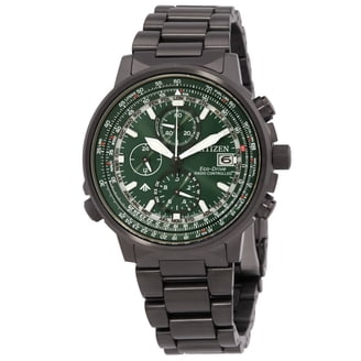 CITIZEN, Men's World Time Chronograph Watch, CB5919-00X, Green