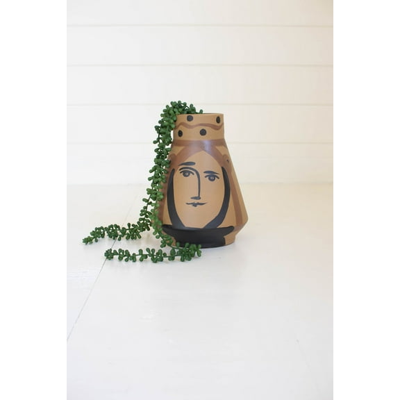 Kalalou Ceramic Face Bud Vase