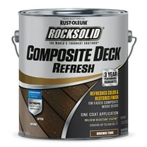 Brown Tone, Rust-Oleum RockSolid Satin Composite Deck Refresh Exterior Stain and Sealer, 1 Gal, 2 Pack