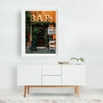 thumbnail image 2 of Bar, Trastevere - Rome Lazio Italy Photography Street Photography Vintage Architecture Rustic Botanical Travel Poster Nightlife White Framed Wall Art Print 5 x 7 inches, 2 of 3