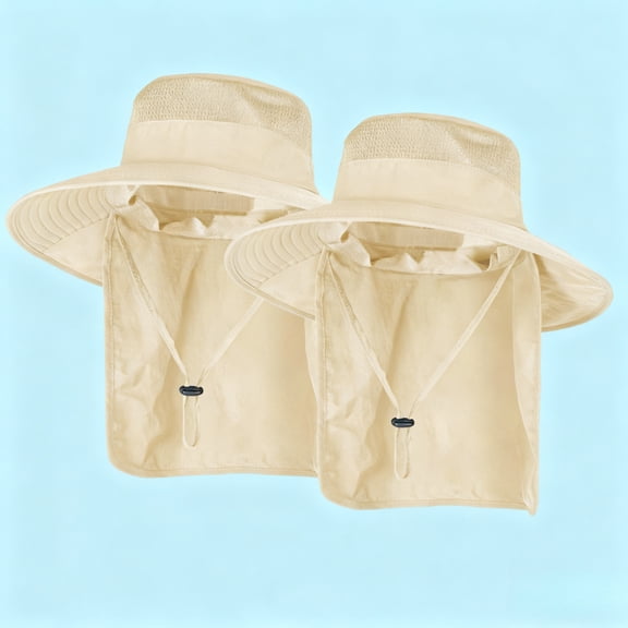 Sun Hats for Men Women Fishing Hat UPF 50  Breathable Wide Brim Bucket Hats Summer UV Protection Safari Hat with Neck Flap