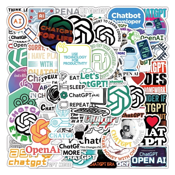50 new artificial intelligence chatbot ChatGPT graffiti stickers ...