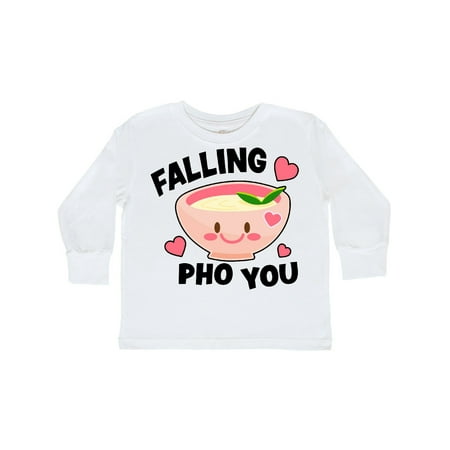 

Inktastic Falling Pho You with Cute Pho Bowl Gift Toddler Boy or Toddler Girl Long Sleeve T-Shirt