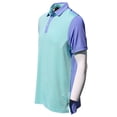 thumbnail image 3 of Head Sportswear Men's 2-Tone Dot Print Polo Shirt, Small Ocean/Wave Runner -, 3 of 6