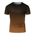 thumbnail image 3 of Vetsdori Mens Gold T-Shirts Workout Pullover Short Sleeve Crew Neck Fitness Gradient Print Fashion Shirts for Men Travel, 3 of 4