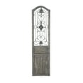 thumbnail image 6 of DecMode Brown Wood Distressed Door Panel Scroll Wall Decor with Metal Wire Details, 6 of 13