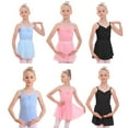 thumbnail image 4 of GYRATEDREAM Girls Ballet Leotards Dress Toddler Baby Spaghetti Straps Sleeveless Dance Outfits with Skirt Classic Kids Teen Workout Gym Clothes for 2-14 Years, 4 of 4