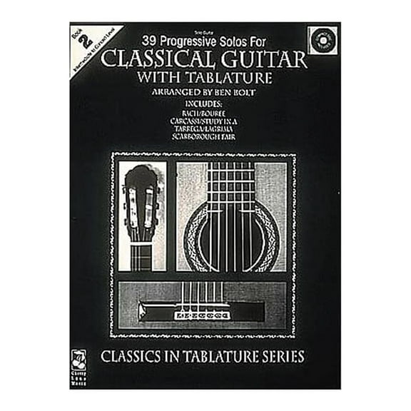 Cherry Lane 39 Progressive Solos for Classical Guitar 2 (Book/CD)