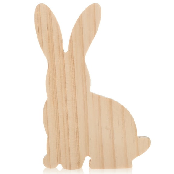 Supvox Farm Bunny Figurine Wooden Bunny Decor Light Yellow 1Pack Easter Decoration for Women