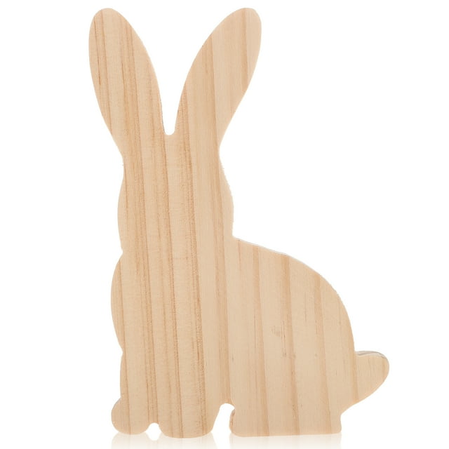 Décor de Lapin en Bois Lapin de Pâques Artisanat Lapin de Pâques Découpes en Bois Petit Lapin Artisanat Décoratif