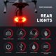 thumbnail image 2 of Luz trasera de bicicleta multifuncional, luz trasera de bicicleta LED recargable e impermeable, accesorio de luz trasera de bicicleta inalámbrica con señal de giro, control remoto de carga USB, rojo, 2 of 4