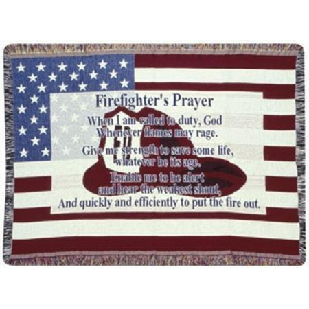Firefighter's Prayer Gift to Remember Afghan Throw 40" x 50"
