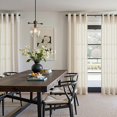thumbnail image 2 of Juego de cortinas Jinchan de lino, 229 cm de longitud, 2 paneles, color beige que filtra la luz, 2 of 9