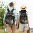 thumbnail image 5 of Naloa Pilot Cat In Vintage Plane Canvas Backpack for Men Women Rucksack Casual Travel Daypack College Tote Satchel Bookbag for Teens-Small, 5 of 7