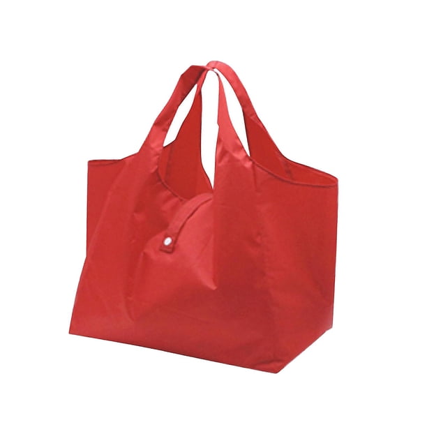 Bolsa de compras reutilizable, bolso plegable, ligero, duradero, lavable, plegable Rojo jinwen Bolsa de compras grande