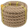 thumbnail image 2 of Twisted Manila Rope Natural Jute Rope (2 Inch x 50 Feet) Heavy Duty Hemp Rope for Docks, Railings, Climbing, Decorating, 2 of 4