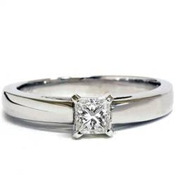 Pompeii 1/2ct Cathedral Solitaire Diamond Ring 14K White Gold (I/J,SI)