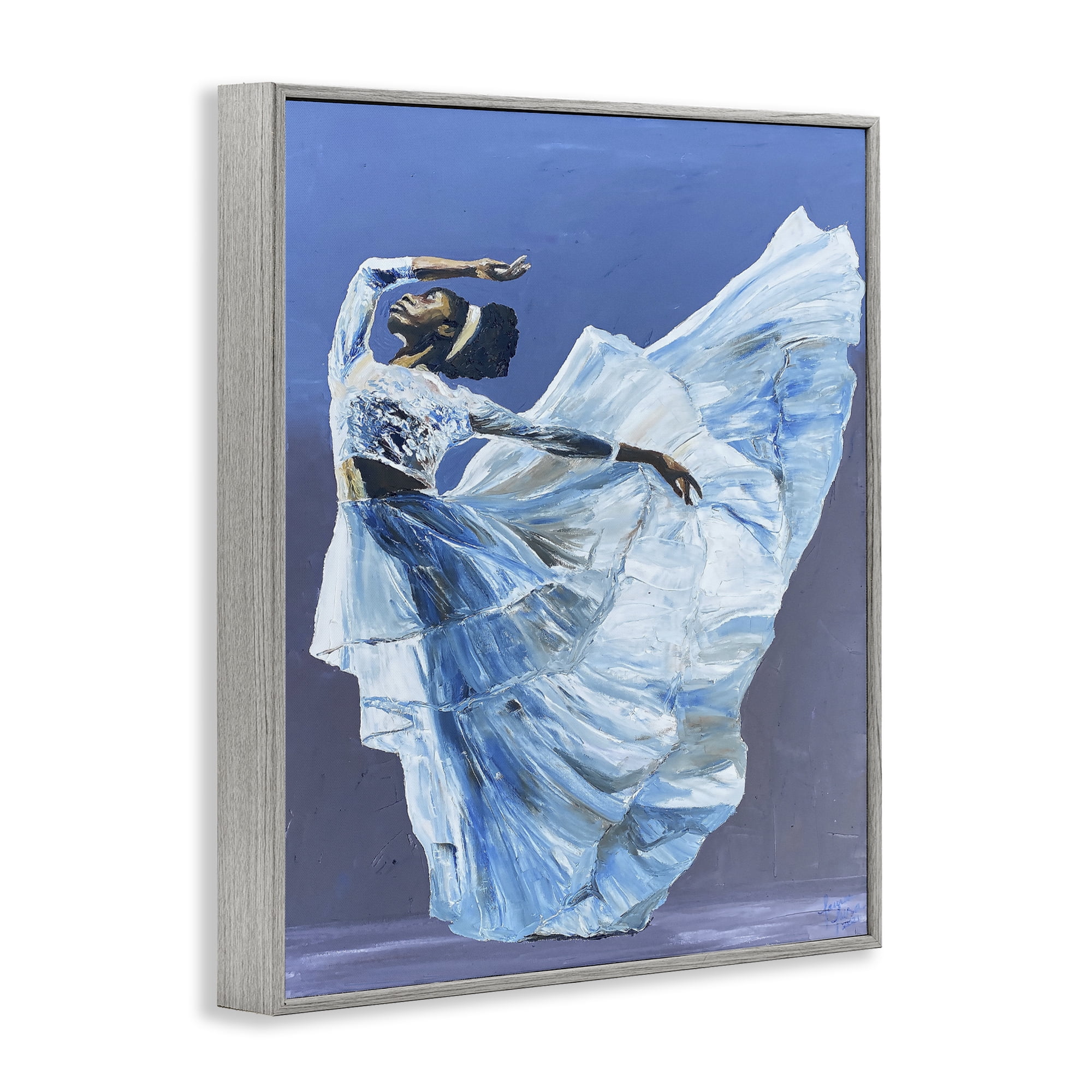Stupell Industries Young Queen Dancer Gray Framed Giclee Art, design by Lauren Luna