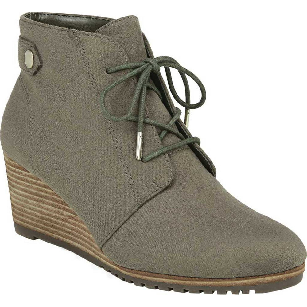 Women's Dr. Scholl's Conquer Ankle Boot Olive Soft Microfiber 8 W ...