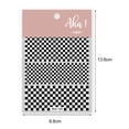 thumbnail image 5 of zhaomeidaxi Checkerboard Nail Stickers Decals, Black White Plaid Nail Art Supplies, Lightweight Adhesive Stickers Gel Polish Manicure Decoration Accessories, 5 of 7