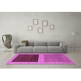 thumbnail image 3 of Ahgly Company Indoor Square Abstract Purple Modern Area Rugs, 4' Square, 3 of 4