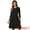 Black, variant on DARING DIVA Pleated Keyhole Neck A-Line 3/4 Sleeve Dress XS Black