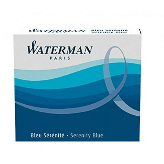 Waterman Mini International Cartridges for Fountain Pens, Serenity Blue, Box of 6 (S0110950)